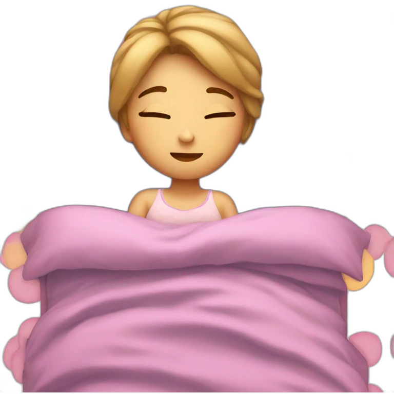 Girl in bed sleep emoji