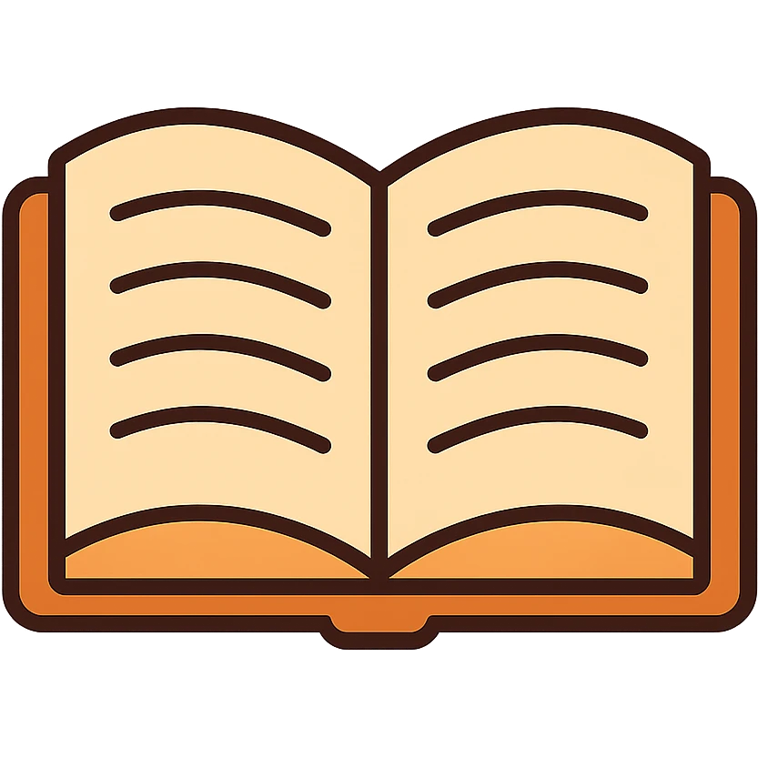 flat toon style book emoji