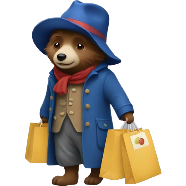 Paddington going shopping emoji