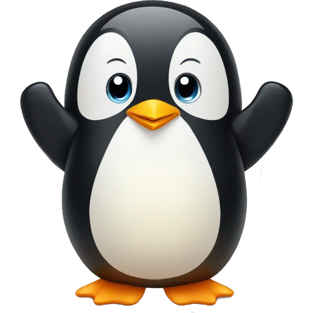 Penguin showing thumbs up  emoji