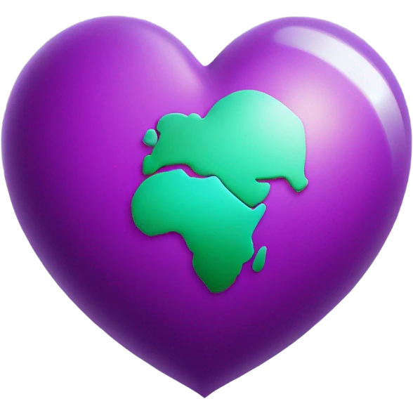 corazón pero de textura bola disco emoji