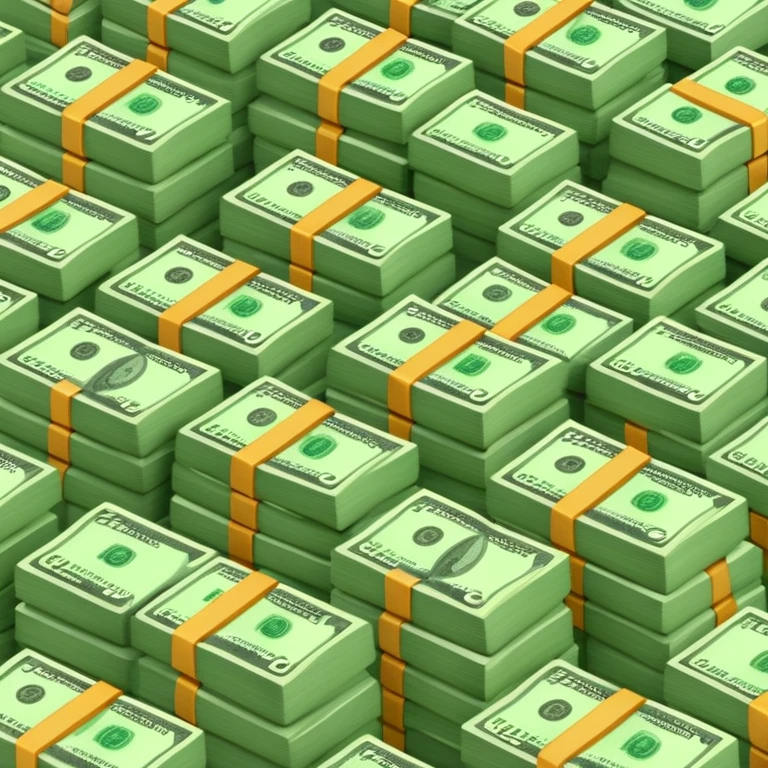 stacks of money arranged to spell out the word 'chedda', playful and bold emoji