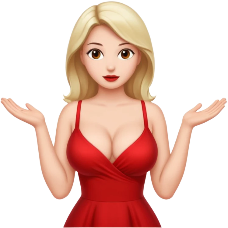 A standing sexy woman with very very big tits emoji
