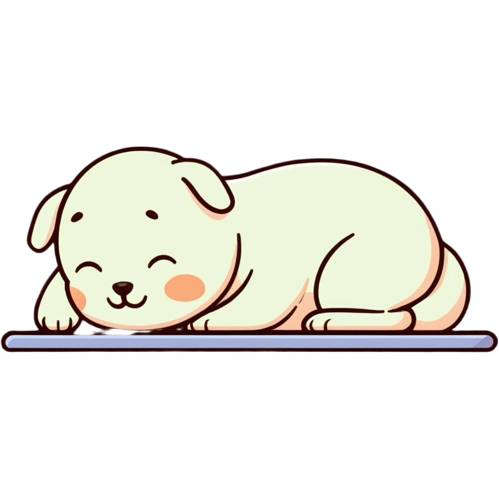 cozy night scene with sleeping character emoji