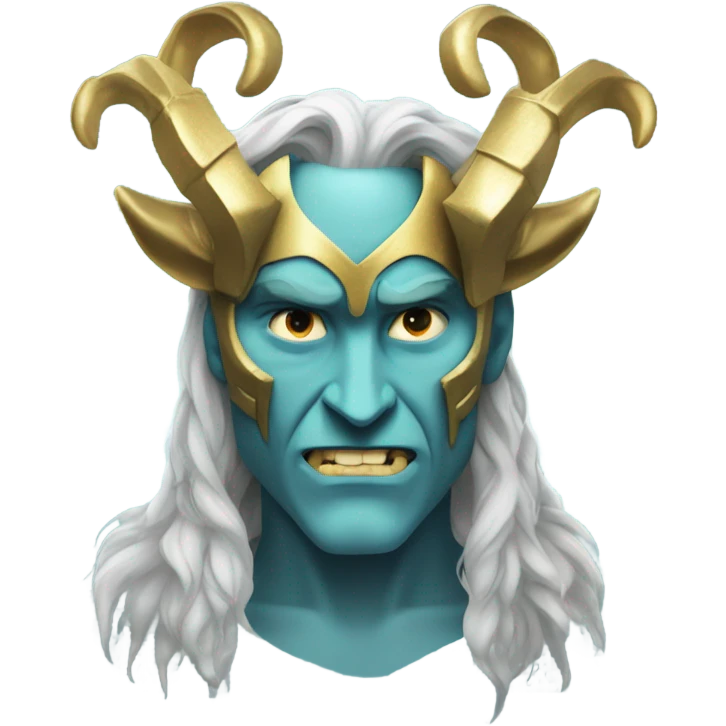 Loki frost giant with Gold crown horns emoji