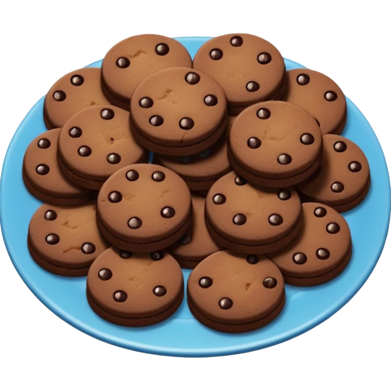 A plate of chocolate shortbread cookies emoji