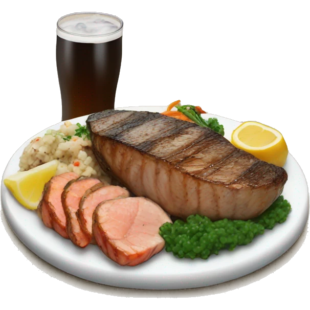 Surf and turf meal  emoji