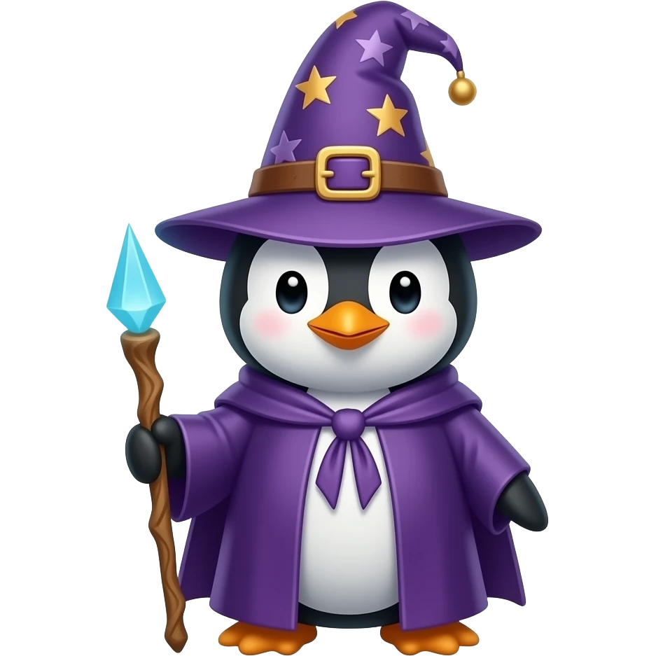 Penguin Wizard emoji