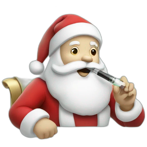 Santa Claus vaping emoji