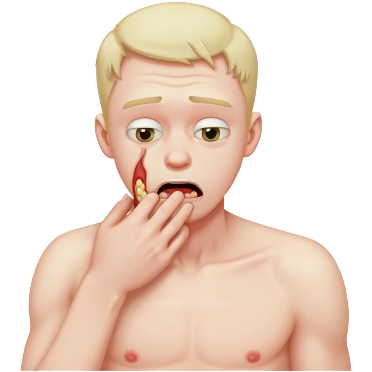 Man choking himself  emoji