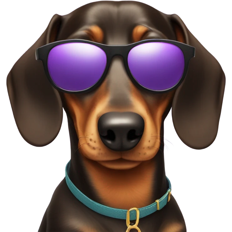 Dachshund with sunglasses emoji