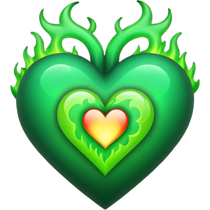 heart with green fire emoji