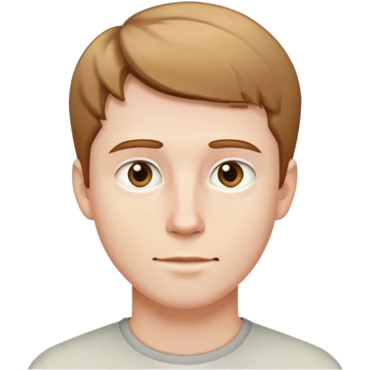  white male with short light brown hair  emoji
