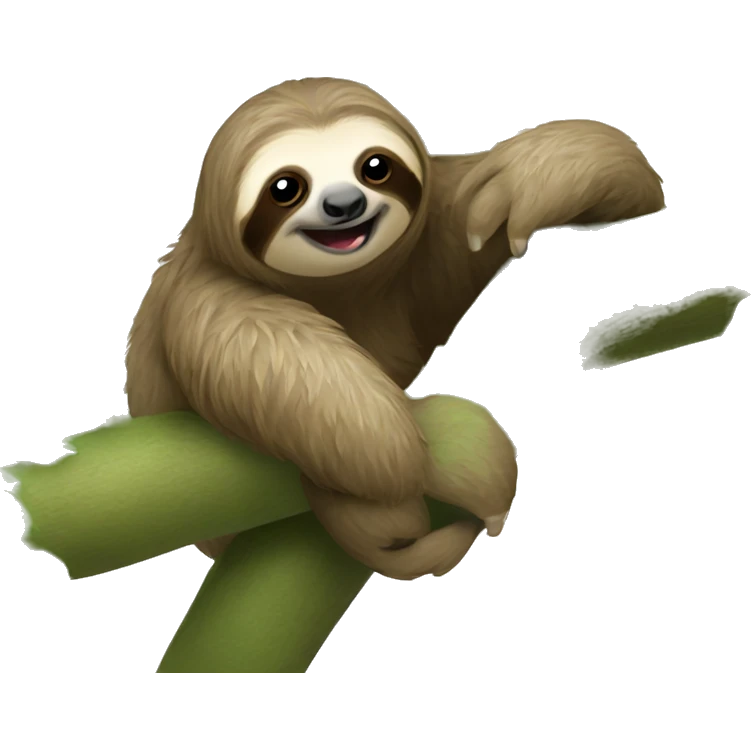 Sloth in a tree emoji