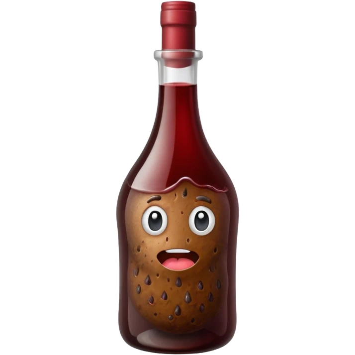 Poop in a bottle of wine emoji