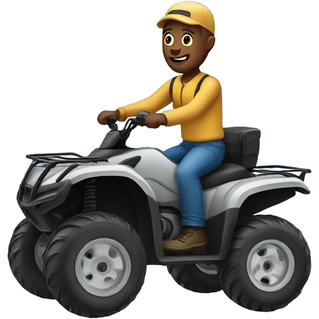 Man riding ATV emoji