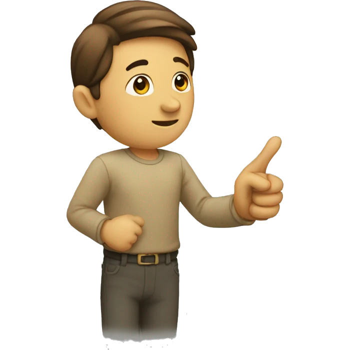 a person pointing to their left emoji