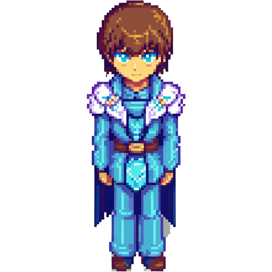 Seto Kaiba from Yu-Gi-Oh! pixel art style emoji