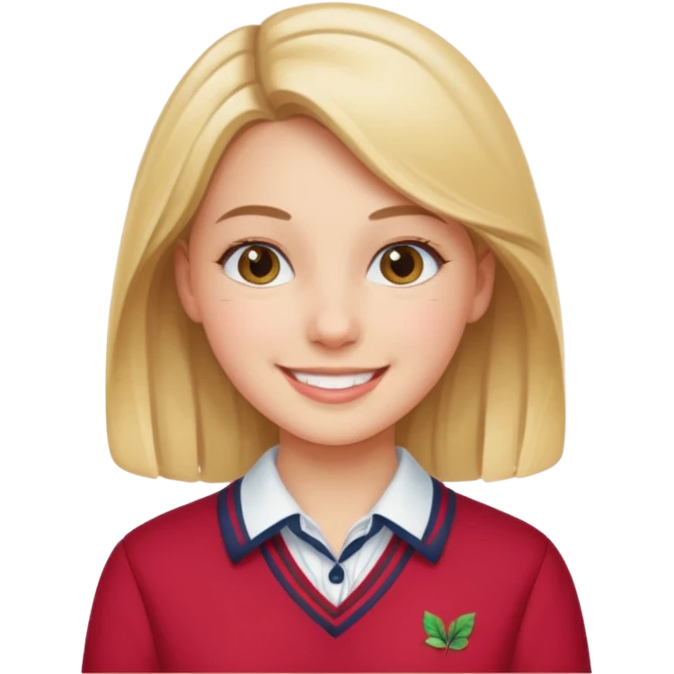 a girl with preppy stuf emoji