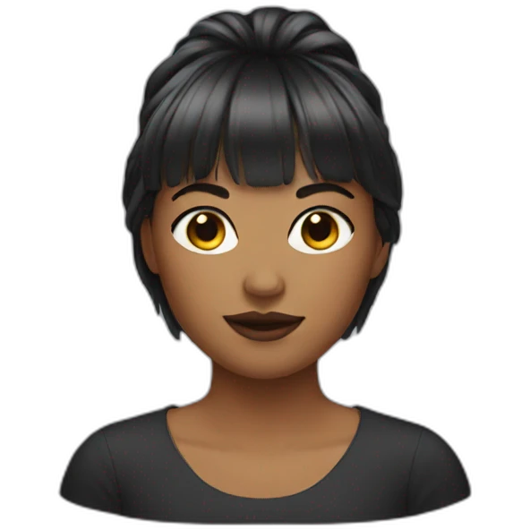 woman with bangs emoji