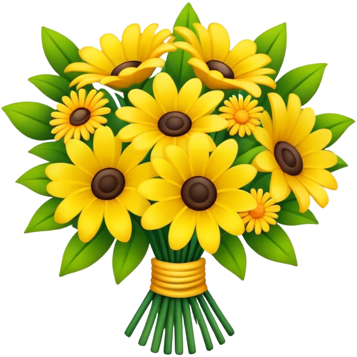 Yellow bouquet of flowers  emoji