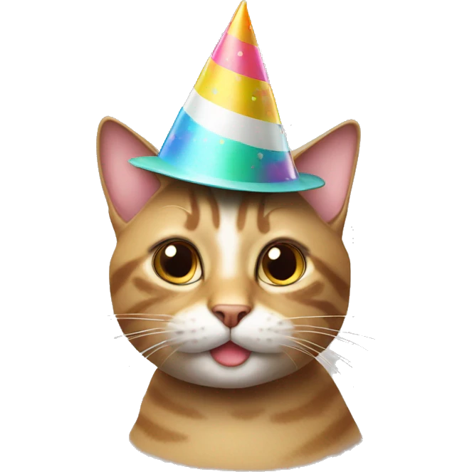Cat with party hat  emoji