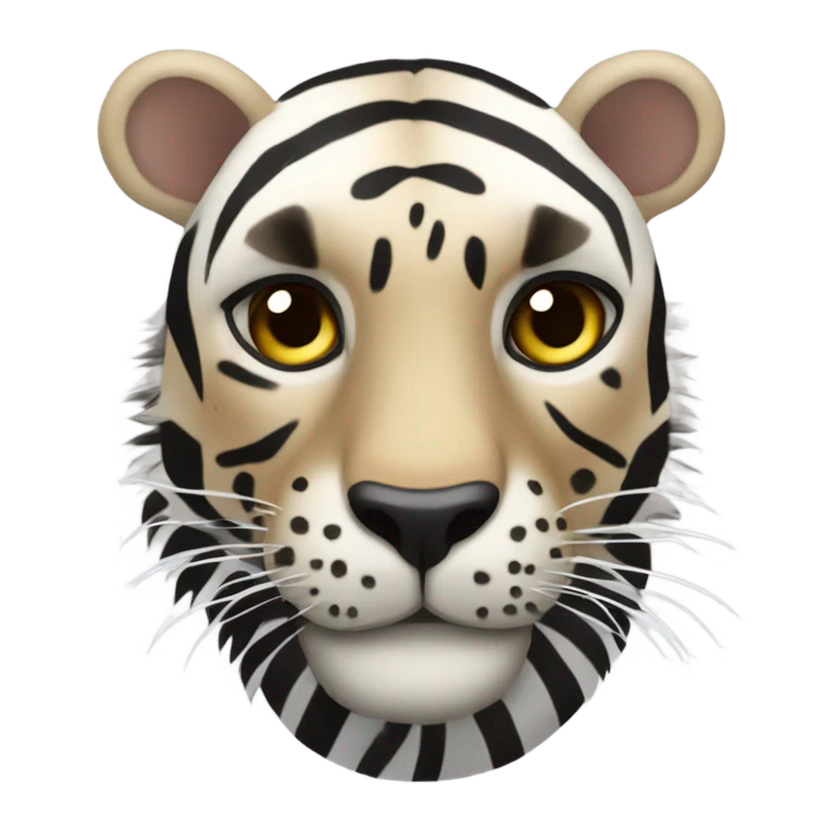 leopardo che accarezza una zebra emoji