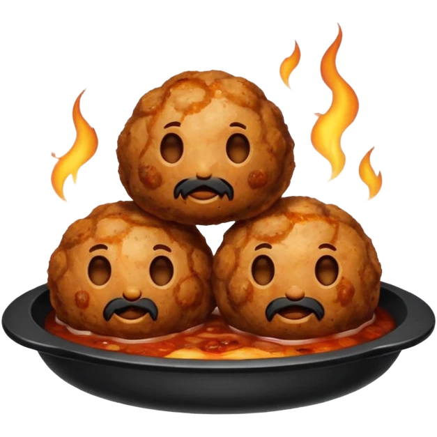 black meatballs emoji