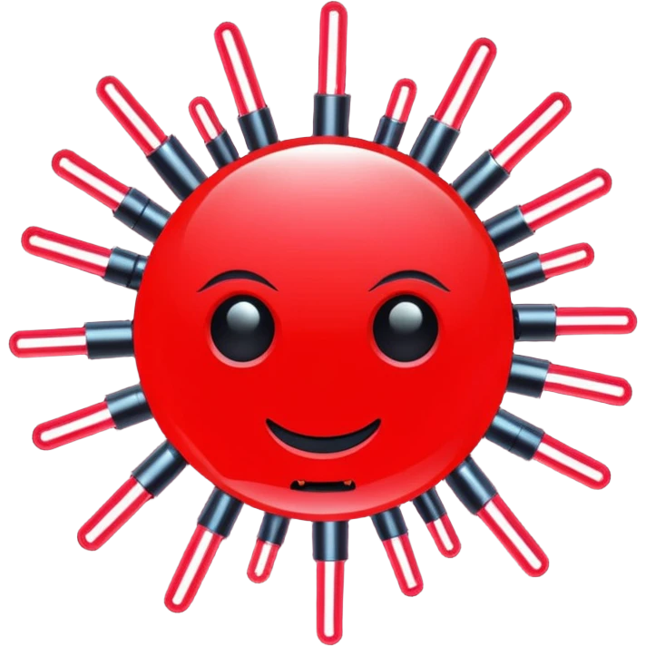 red glitter cyberpunk light emoji