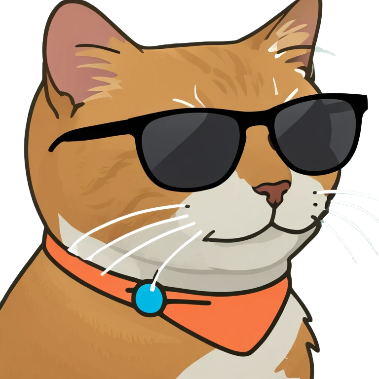 Cat with sunglasses emoji