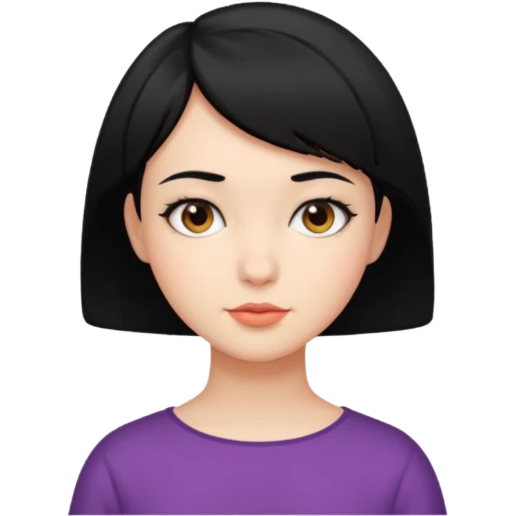 girl with a short black hair  emoji