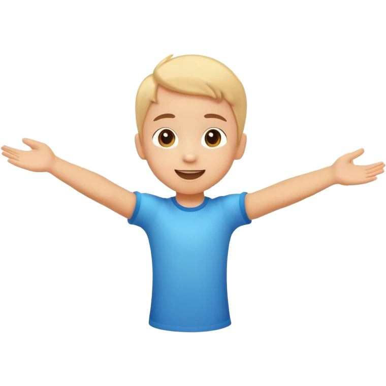 child spinning around with arms outstretched, motion lines to show spinning action, cheerful and playful emoji