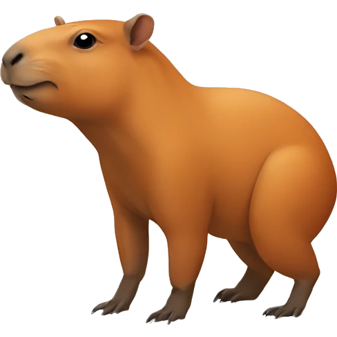 Capibara with orange  emoji