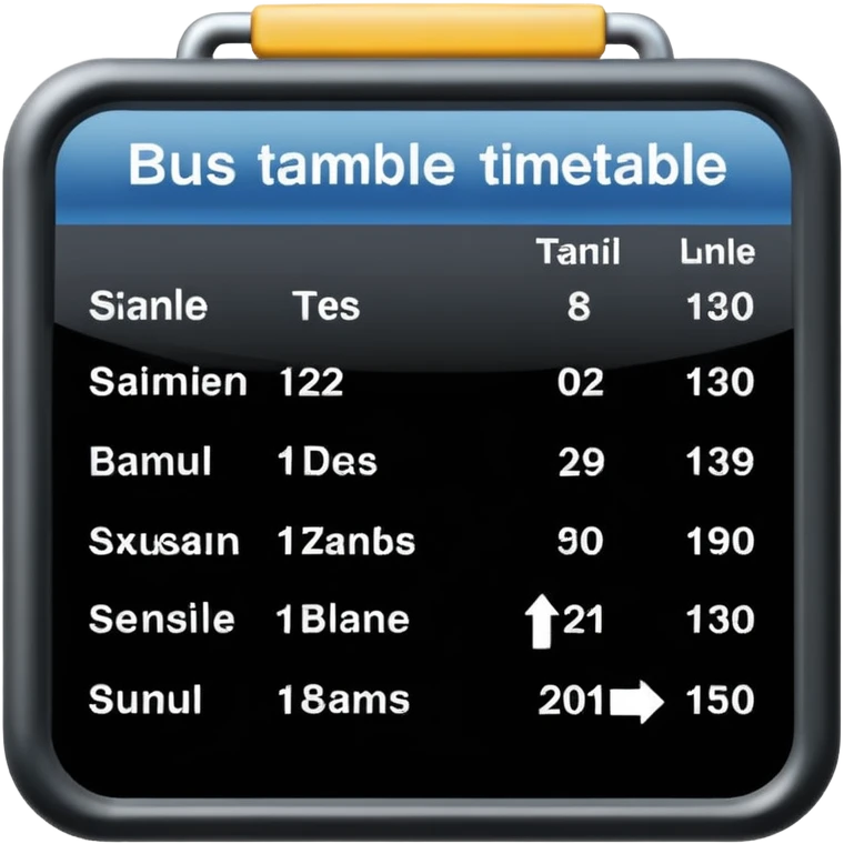 bus Timetable emoji