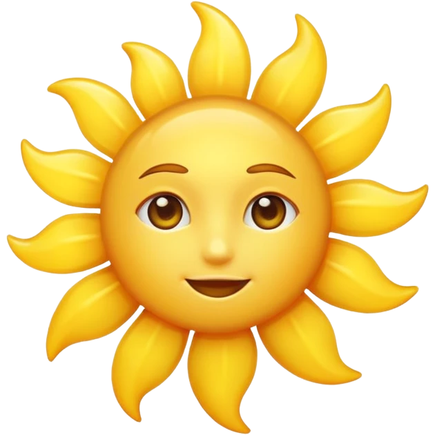 plain sun without face or marks emoji