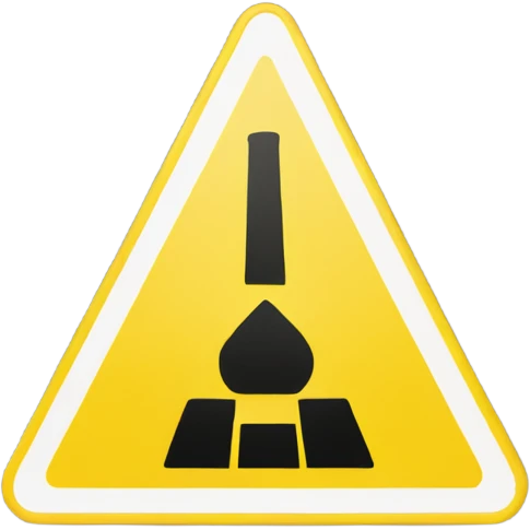 simple alert road sign yellow emoji