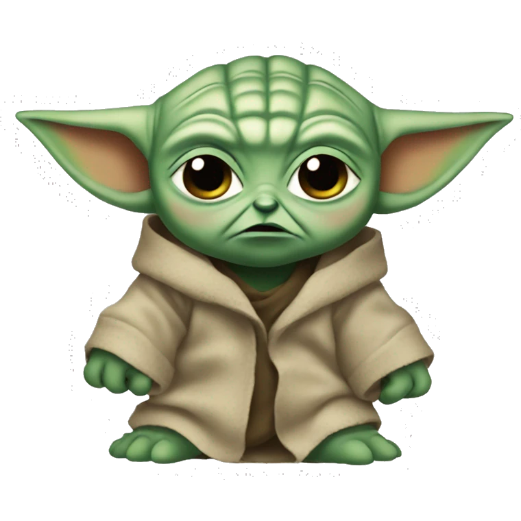 Baby Yoda in terrible anger emoji