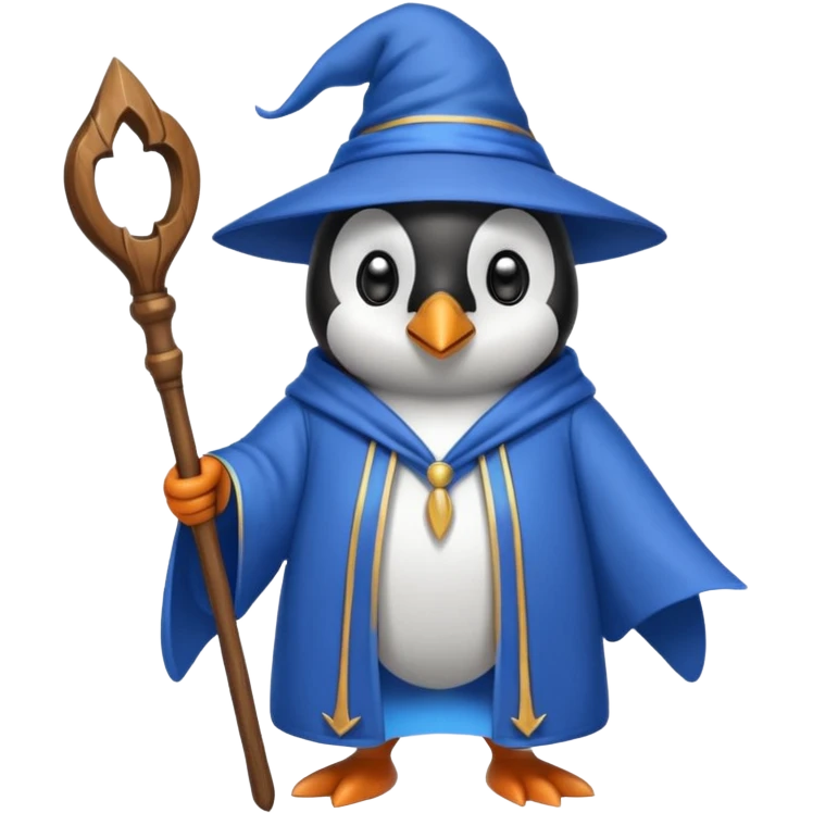 Penguin Wizard emoji