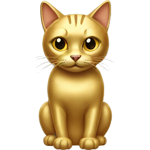 A cat made of gold emoji