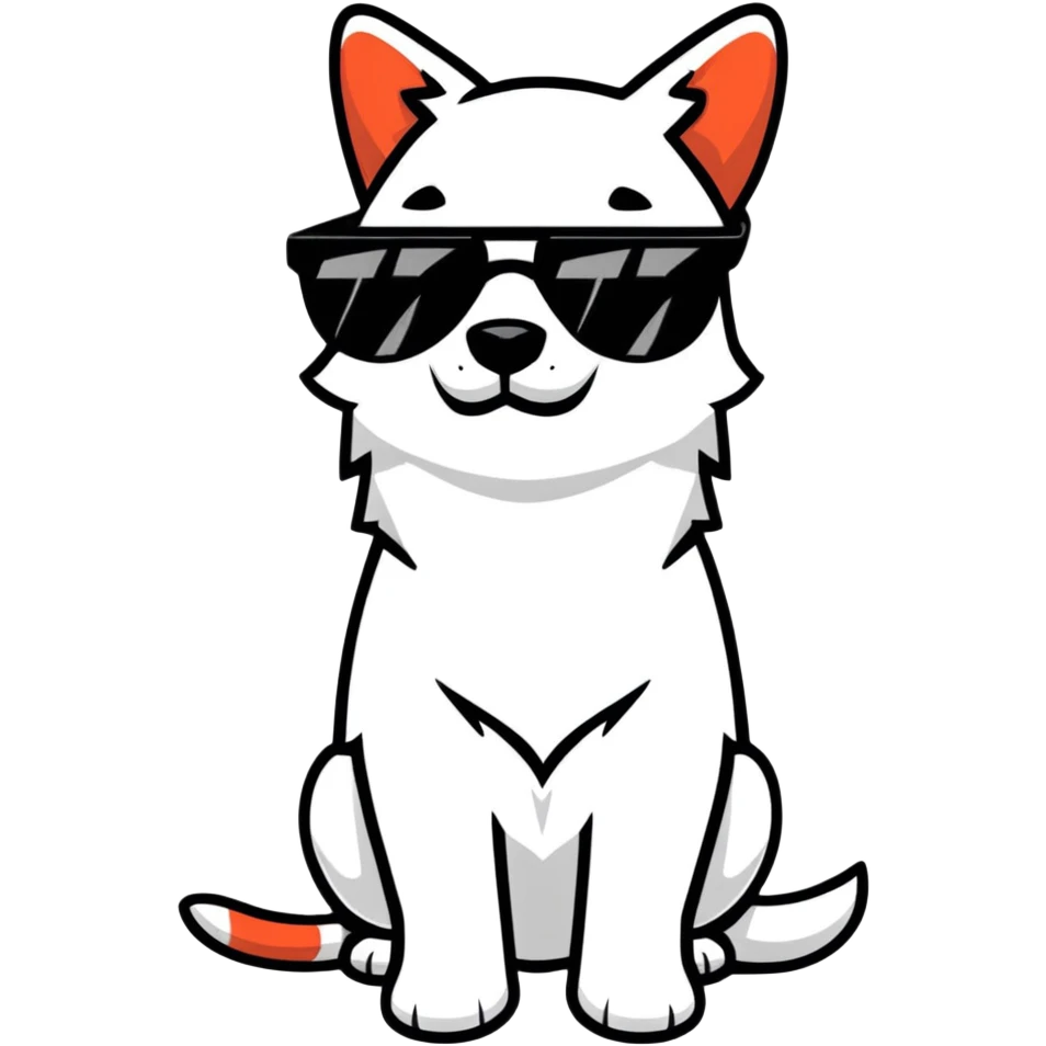 Perrito con gafas de sol  emoji