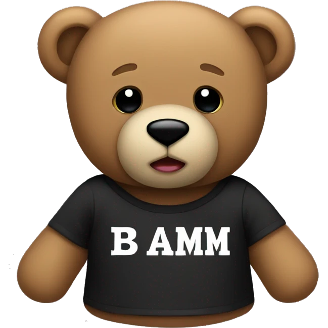 A teddy bear with a blm shirt on emoji