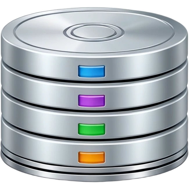 database server with stacked disks emoji