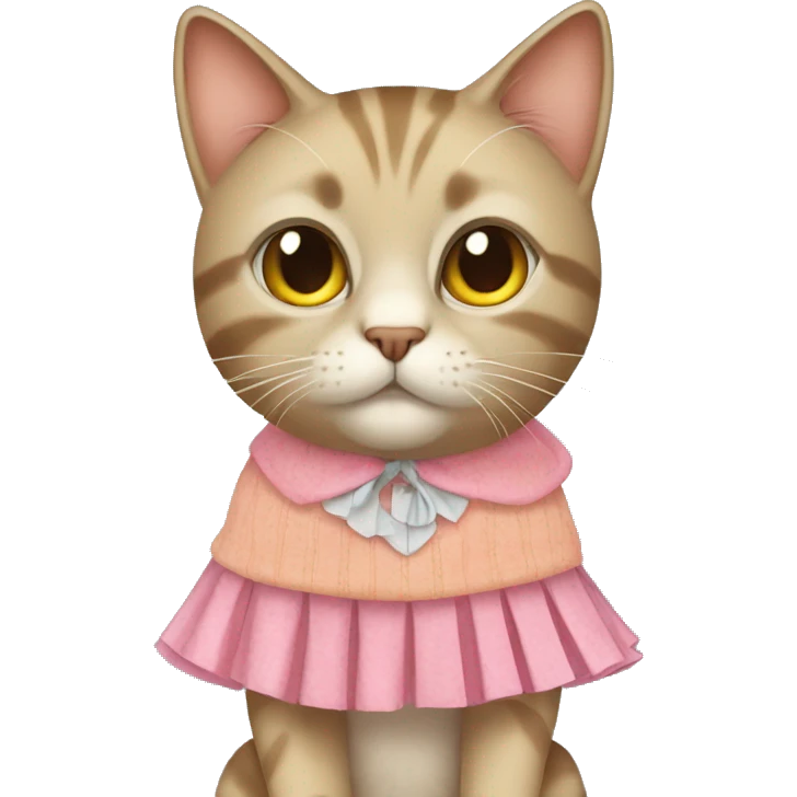 Cat with skirt and 👁️ emoji