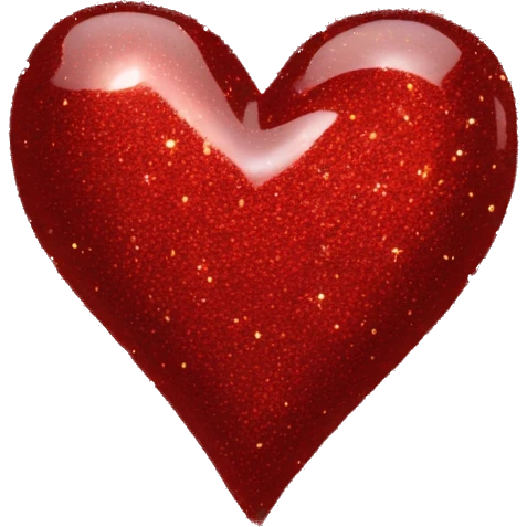 red sparkle heart  emoji