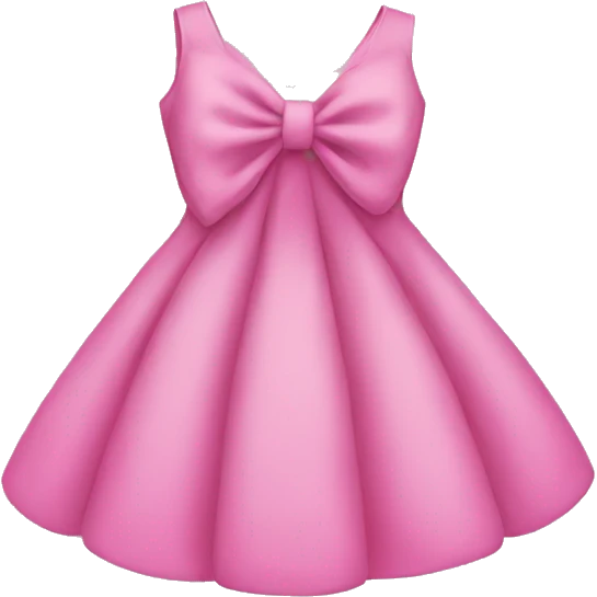 Pink bow dress emoji