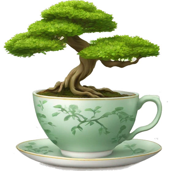 bonsai tree in a teacup emoji