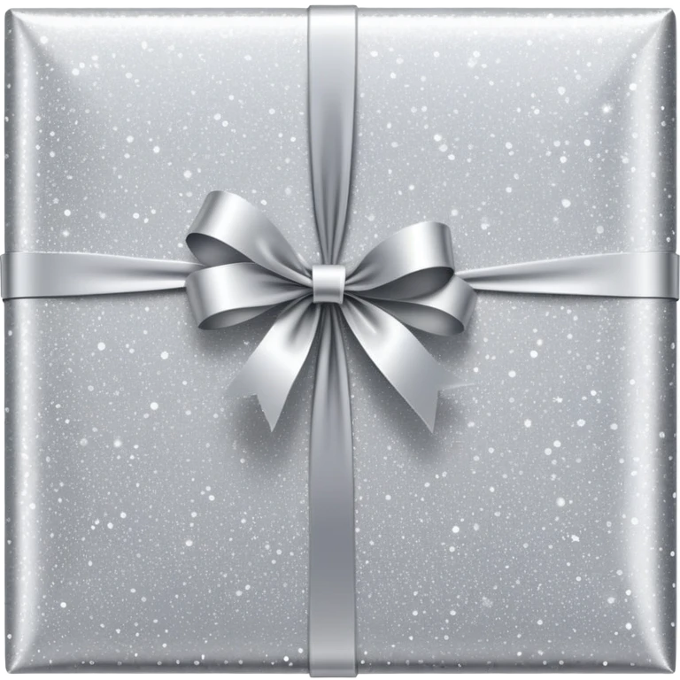 Silver glittering luxurious wrapping paper with sparkles emoji
