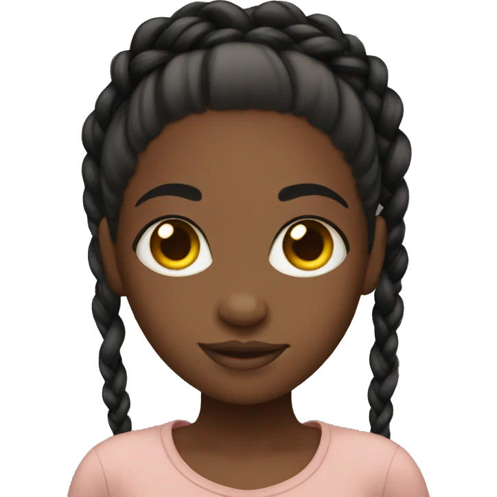 black girl w/ braids emoji