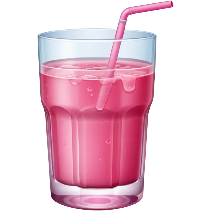 Make a glass of pink juice  emoji