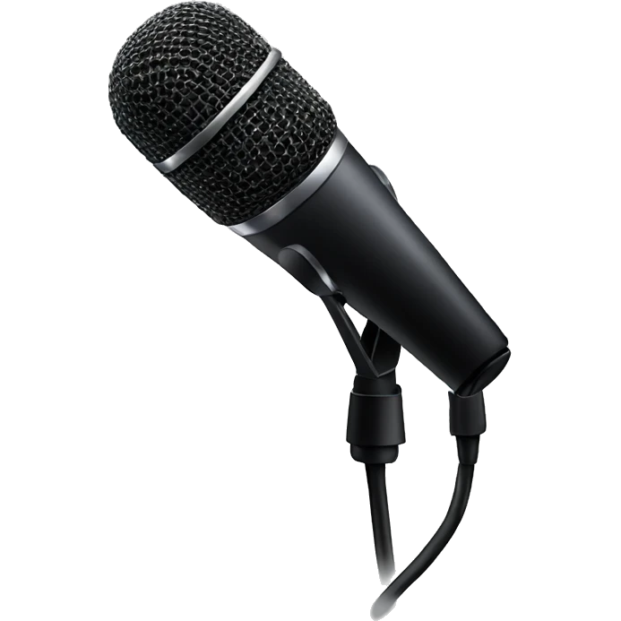 sparkly black microphone  emoji